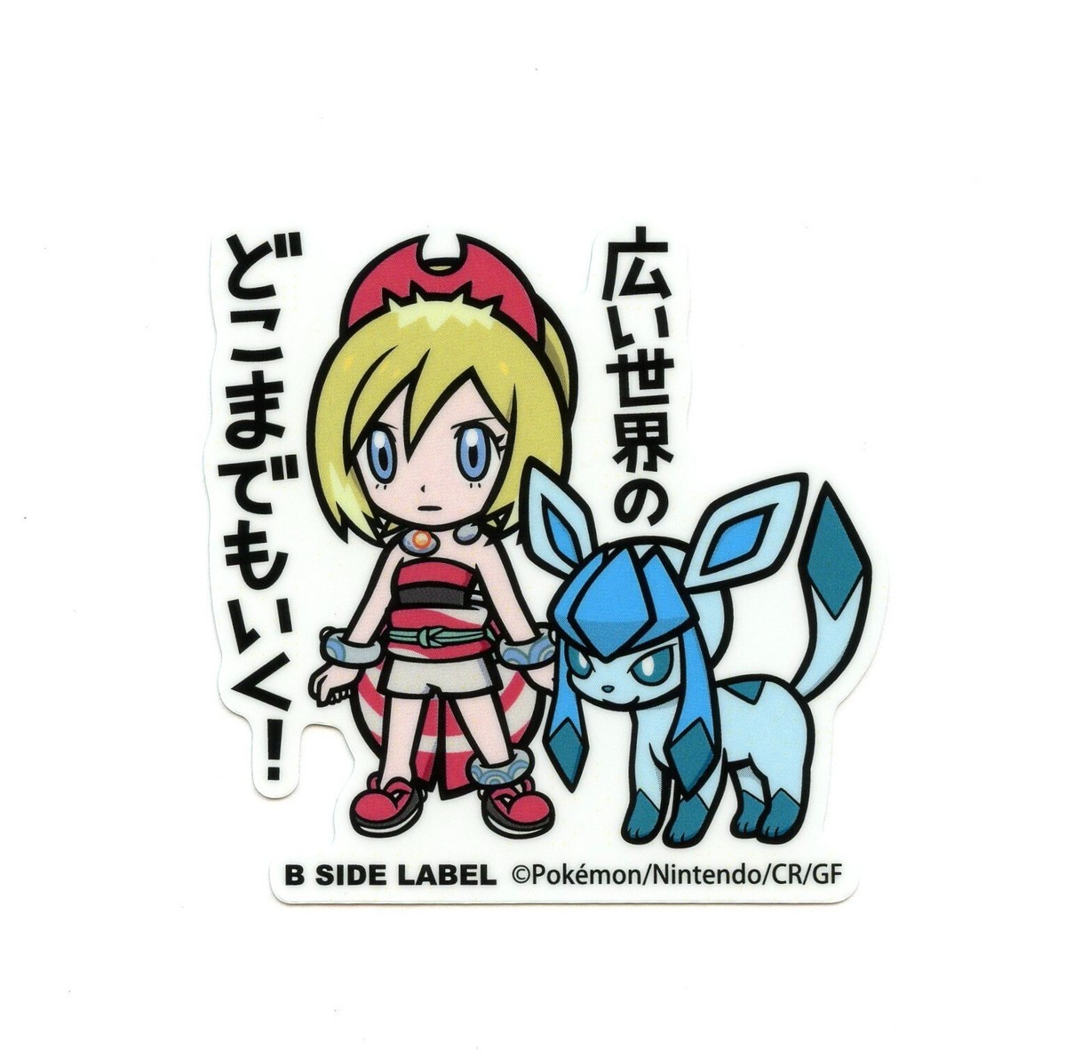 Irida & Glaceon Sticker B SIDE LABEL Pokemon Japan Original