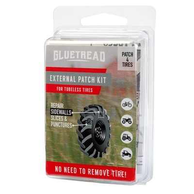 GlueTread External Patch Kit - for Tubeless Tires - No Need to Remove Tire - ...