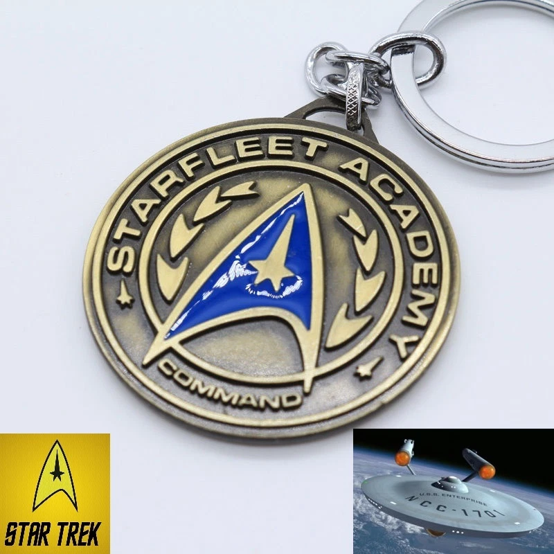 Star Trek Academy Metal Key chain Antique Bronze color Collectible gift decor