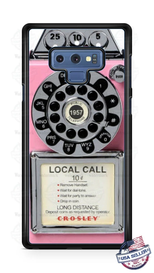 Funda protectora vintage con dial giratorio rosa para teléfono para iPhone Samsung Google LG Foto 2 de 4