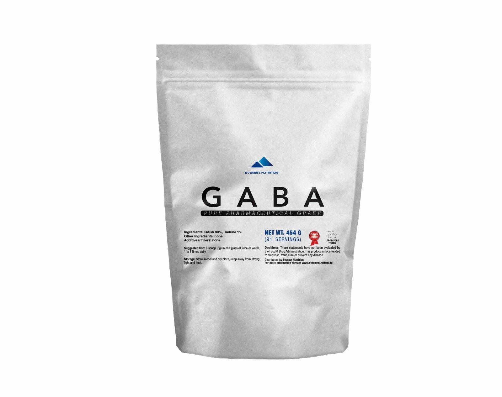 GABA GAMMA ÁCIDO AMINOBUTÍRICO EN POLVO 100% PURO, RELAJANTE / SUEÑO PROFUNDO