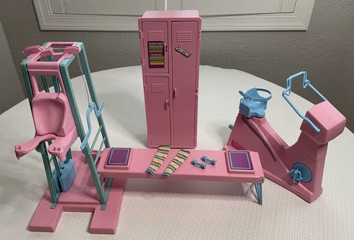 Vintage 1984 Barbie Workout Exercise Center Play Set w/Accessories