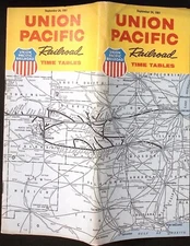 1962 Sept 24 Union Pacific Railroad Passenger Timetables  Trian Schedules