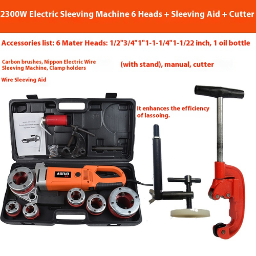 2300W Portable Electric Pipe Threader Pipe Threading Machine with 6 Dies Threadi - Picture 15 of 15