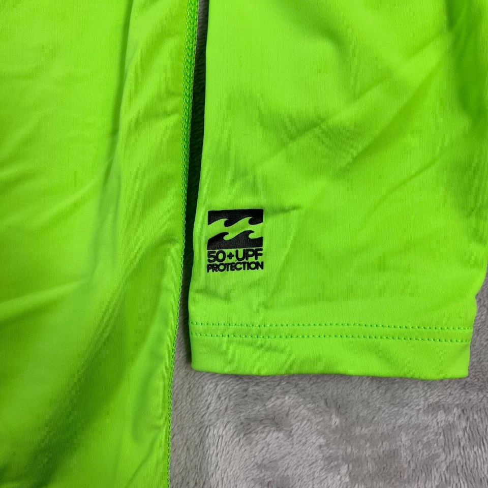 Protector contra erupciones Billabong Hawaii niños talla 14 verde brillante calce suelto activo UPF 50 Foto 3 de 4