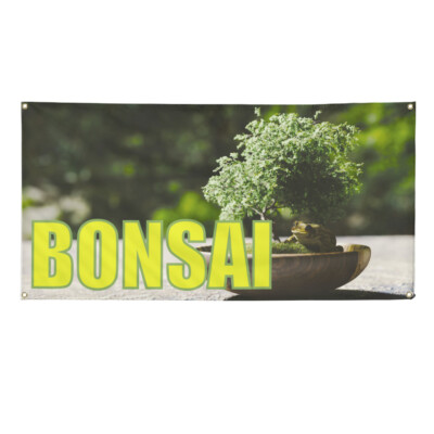 Vinyl Banner Multiple Sizes Bonsai Outdoor Advertising Printing Business Outdoor