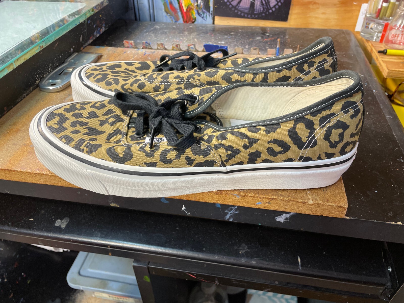 Vans Authentic 44 DX Anaheim Factory Black Tan Leopard US 10.5 Men  VN0A54F29GI | eBay