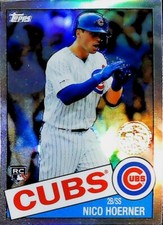 2020 TOPPS CHROME 1985 VARIATION #85TC-12 NICO HOERNER ROOKIE CARD CHICAGO CUBS