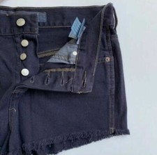 Brandy Melville Cutoff Button-fly Dark Denim Jean Shorts Size 25