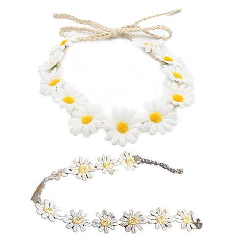 Hippie Disco 60s 70s Costume Accessories Glasses Daisy Peace Necklace Set - Picture 11 of 12