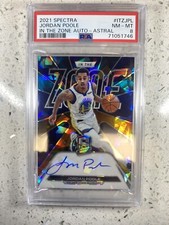 2021 Spectra Jordan Poole In The Zone Astral Auto PSA 8 28/49 SSP Pop 1