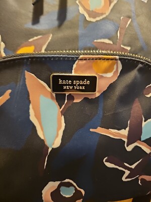 KATE SPADE Black Nylon Floral DAWN PAPER ROSE MEDIUM  display picture 1