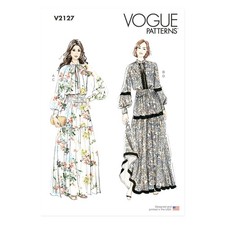 Vogue Schnittmuster V2127 - Bluse und Rock - Folklorestil