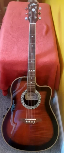 Aria Acoustic Guitar AMB 35 BS (Pickup not included) new strings - Picture 2 of 3