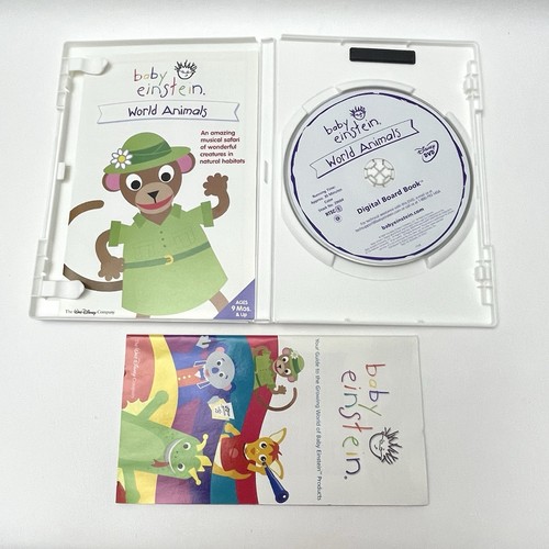 Set Of 3 Disney Baby Einstein DVDs World Animals My First Signs Language Nursery - Picture 3 of 7