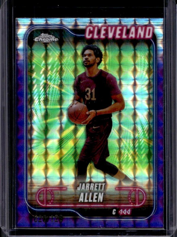 2024-25 Topps Chrome Jarrett Allen Purple Geometric Refractor #/129 Cavaliers