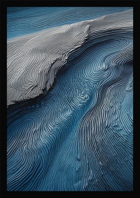 Lebendige topografische Linien gerahmtes Wandbild Poster Leinwanddruck Bild