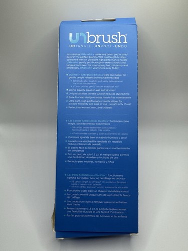 Unbrush Wet & Dry Vented Detangling Hair Brush Glitter Collection Sapphire - Picture 2 of 2