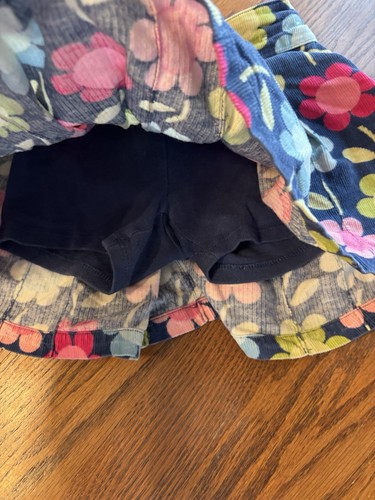 gymboree girls 5 flower corduroy skirt skort - Picture 2 of 4