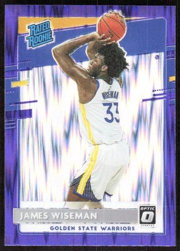 2020-21 19F Donruss Optic RATED ROOKIE PURPLE SHOCK PRIZM James Wiseman Rookie