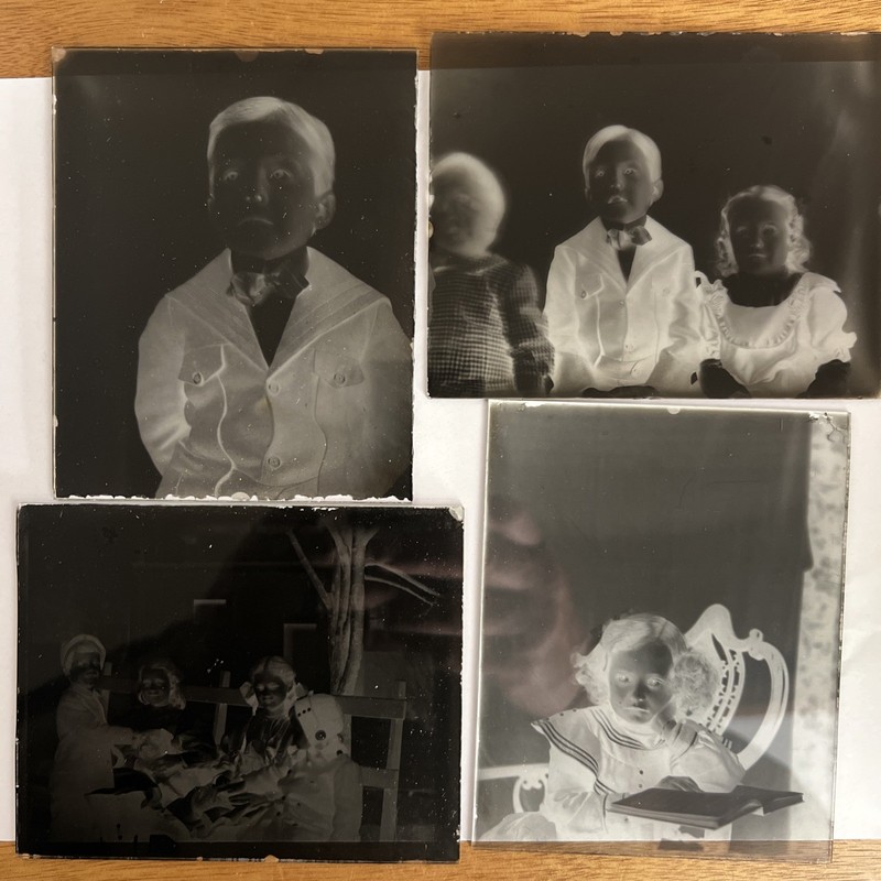 Antique Glass Plate Negative Children Early 1900s 5x4 Inch, 14 Plates.
