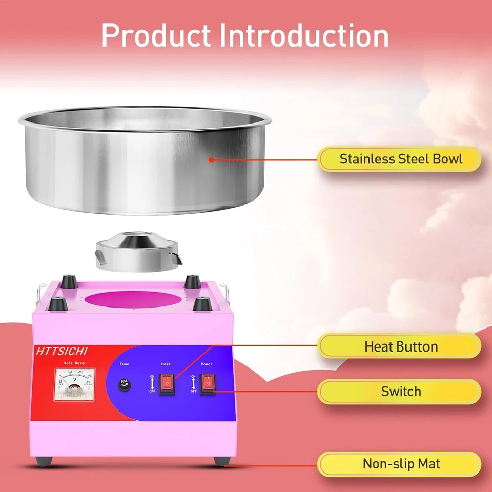 Cotton Candy Machine - Cotton Candy Machine Commercial w/ 15 inch Stainless - Image 4 of 4