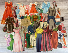 Vintage 1930s Adult Paper Clothes Cutouts HUGE Lot Man & Woman Loose Accessories