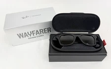 Ray-Ban Stories Wayfarer Smart Glasses 50mm - Matte Black/Dark Grey - RW4002 - U