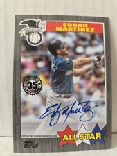 Edgar Martinez 2022 Topps Series 2 Black 1987 35th Anniversary Auto /50 Mariners