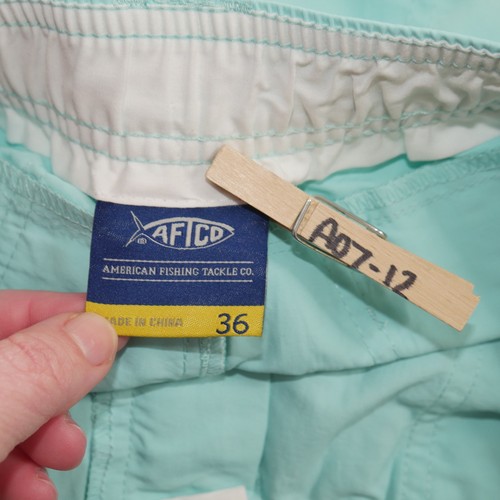 Aftco M01L Men's Size 36 Cargo Shorts Aqua UPF50+ Stain-Resistant Coating NWT - Picture 8 of 8