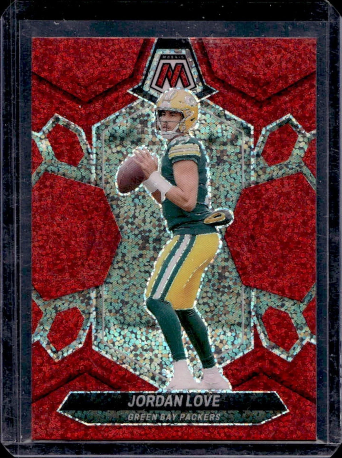 2024 Panini Mosaic Jordan Love Red Sparkle Prizm #78 SP Packers