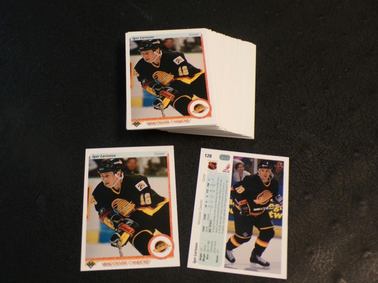 1990-91 Upper Deck #128 lot of 50 IGOR LARIONOV RCs Rookie! CANUCKS!