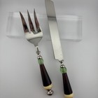 Lenox Cake Pie Server and Knife Set, Red and Green Holiday Gatherings Pattern