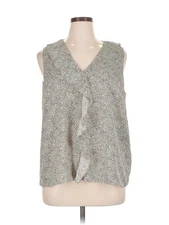H By Halston Women Gray Sleeveless Blouse XL