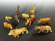 Handmade African Wood Carvings - Giraffe, Antelope, Rhino, Zebra, Elephant, Lion