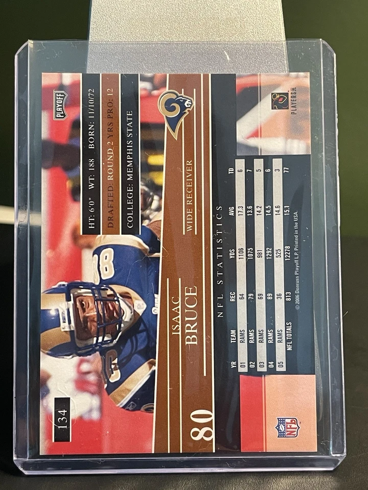2006 Isaac Bruce - Playoff Prestige  Xtra Points Gold #134 - Image 2 of 2