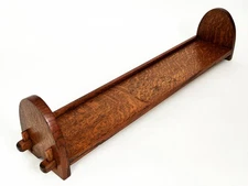 ANTIQUE MISSION ARTS CRAFTS QUARTERSAWN OAK WOOD TROUGH TABLE TOP 29" BOOK SHELF