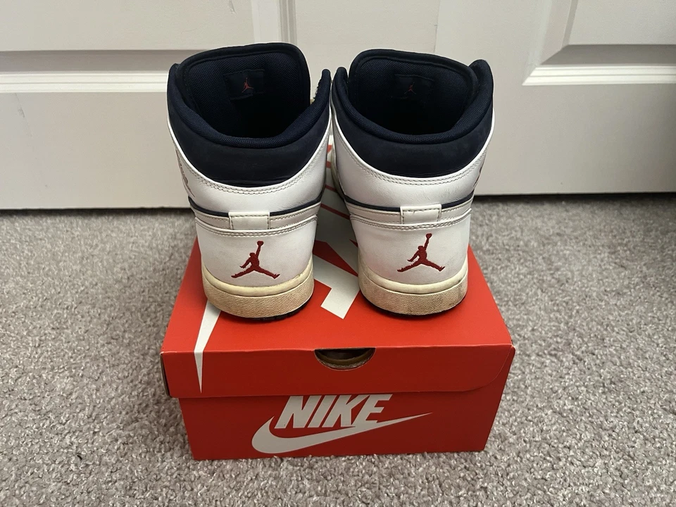 Talla 10 - *RARO* Air Jordan 1 Phat Mid Olympic 2012 364770-400 LEER DESCRIPCIÓN Foto 2 de 4