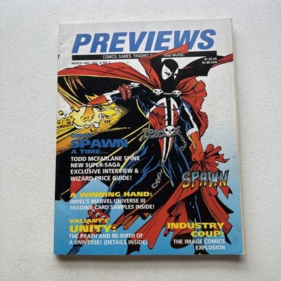 Previews Comics Vol. 2 No. 3 March 1992 With Trading Cards And