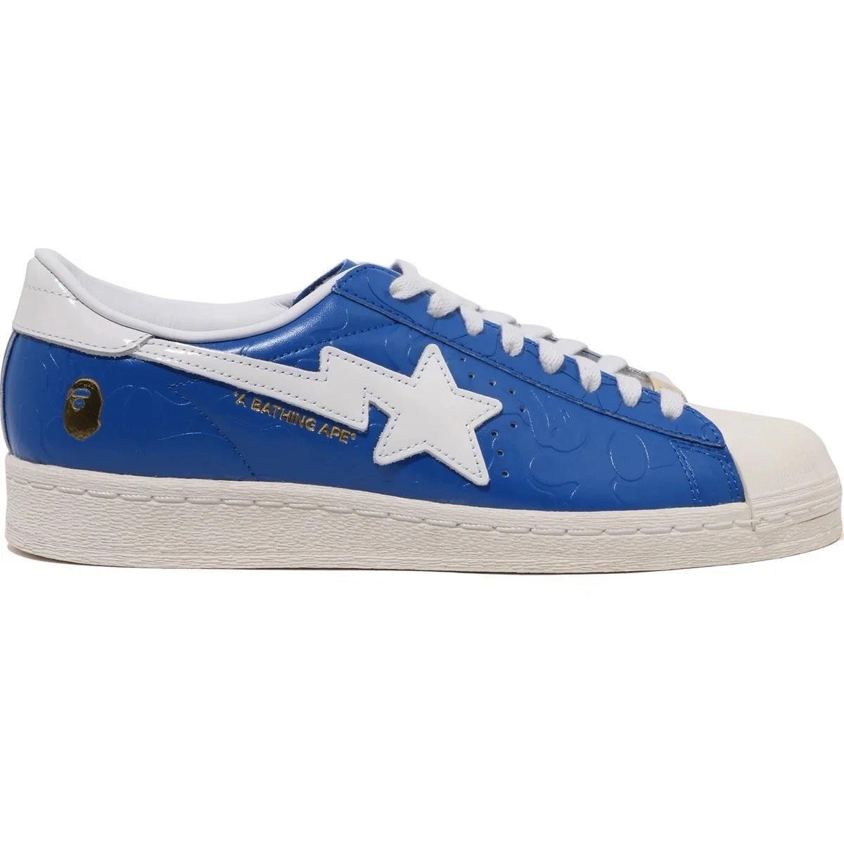 adidas x BAPE ☆ SUPERSTAR Vintage ‘Blue’ Size 12 - adidas BAPE x Superstar Vintage Blue White for