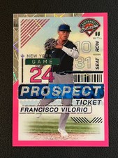 Francisco Vilorio 2024 Panini Prospect Edition Ticket Pink Velocity /79 Yankees
