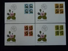 Pro Juventute fruits set of 4 FDC Switzerland 1973 (block of 4)