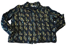Other Stories Paris Atelier Black Gold Metallic Blouse US 6