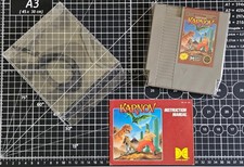 Karnov - NES game cart w/ manual, clear case/wrap -  AUTHENTIC - TESTED/WORKING
