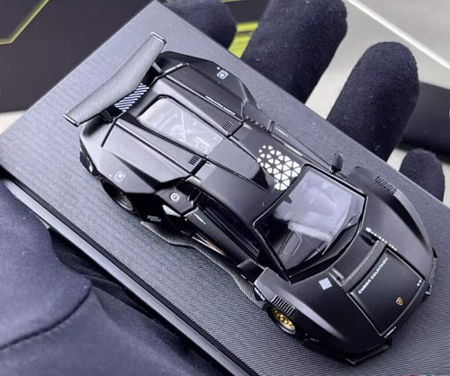 1:64 HEC Black LP800-4 Motorsport Model Die Cast Metal Car - Picture 9 of 12