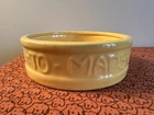 Vintage McCoy Pottery Dog Dish Bowl "To Man's Best Friend His Dog" Gloss Yellow
