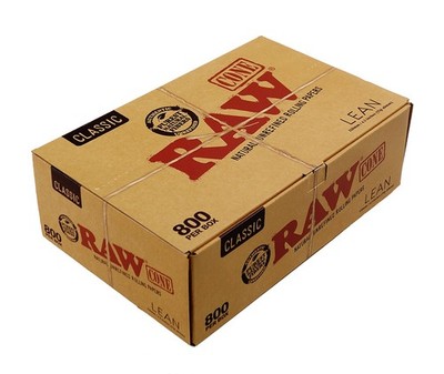 1 Box (800 Cones) RAW Classic Cone Lean Bulk, 800 King Size Cones pro Box