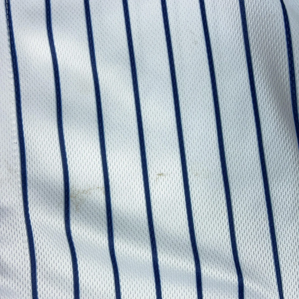 Camiseta deportiva a rayas Cedar Rapids Kernels para hombre 46 S blanca azul marino MiLB Foto 4 de 4