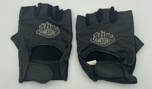 Vintage Altus Medium Pro-Trainer Weightlifter Gloves Black Premium All Leather