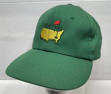Vintage Augusta Masters Hat Mens Derby Cap Leather Strapback Made in USA